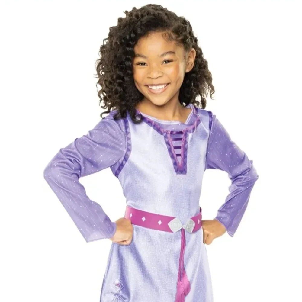 DISNEY WISHES Asha Princess Dress Robe Purple costume 4-6x NWOT
